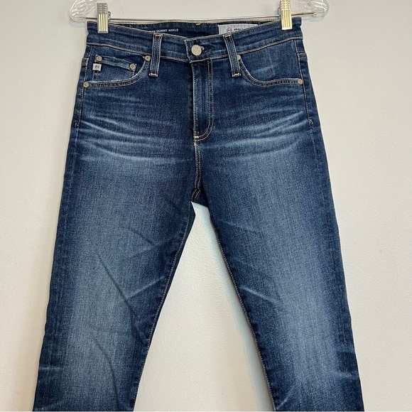 AG Womens High Rise Skinny Ankle Jeans Denim Dark Wash Sz 26 - Picture 4 of 12